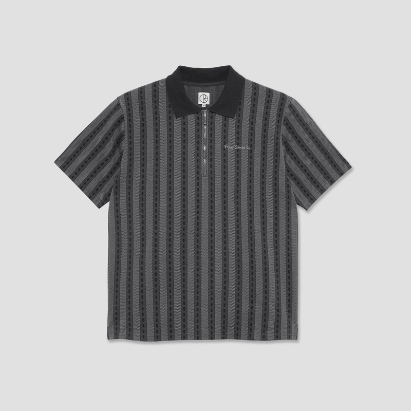 Polar Road Zip Polo Shirt Graphite Small