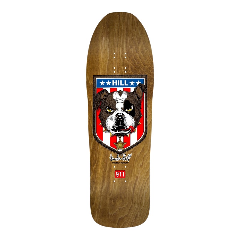 Powell Peralta Frankie Hill Bull Dog Reissue Skateboard Deck Brown Stain – 10.0 x 31.5 10.0