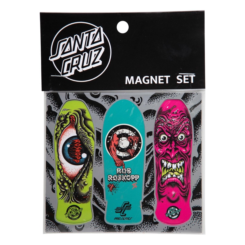Roskopp Series Collectible Santa Cruz Decks Magnets 3 Pack Neon OS