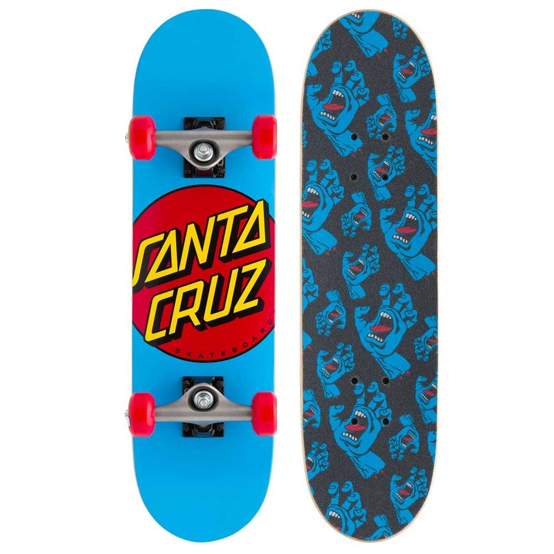 Santa Cruz Classic Dot Super Micro Skateboard Complete – 7.25 Blue 7.25 Blue