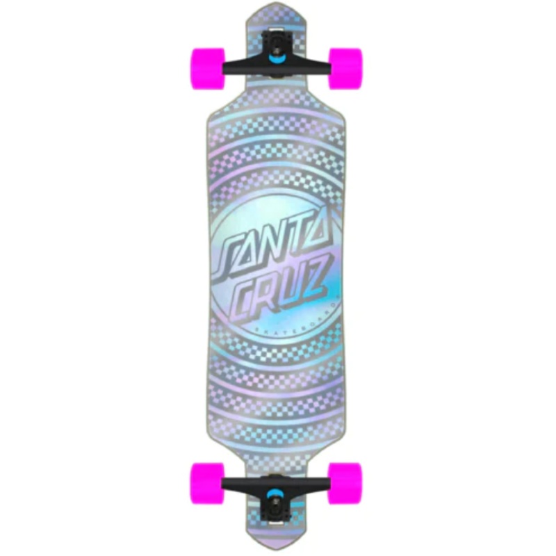 Santa Cruz Prismatic Dot Drop Through Longboard Complete 9 in 9 in