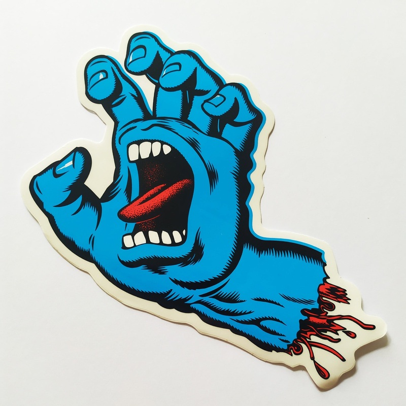 Santa Cruz Screaming Hand Skateboard Sticker – 15cm