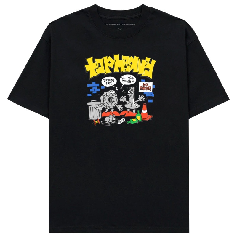 Top Heavy Screwed Tee Black M
