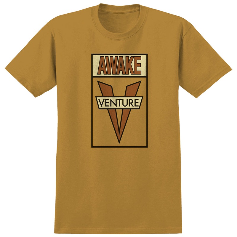 Venture Awake T Shirt Tan/ Brown/ Black Small