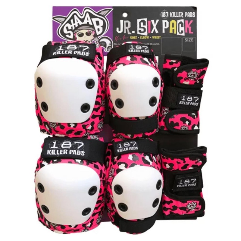 187 Killer Pads Junior Six Pack Set OSFA – Staab Pink