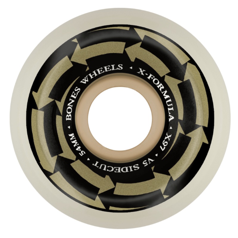 Bones 97a X Formula Hypno Therapy V5 Sidecut 55mm Skateboard Wheels 55mm White