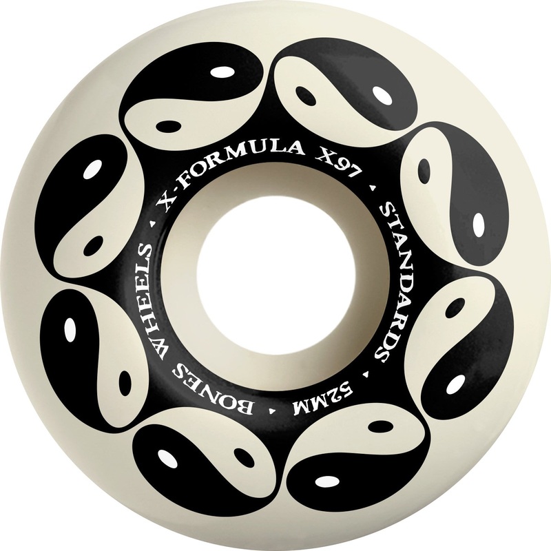 Bones 97a X Formula XF V1 Standard Yin Yang Skateboard Wheels 52mm White