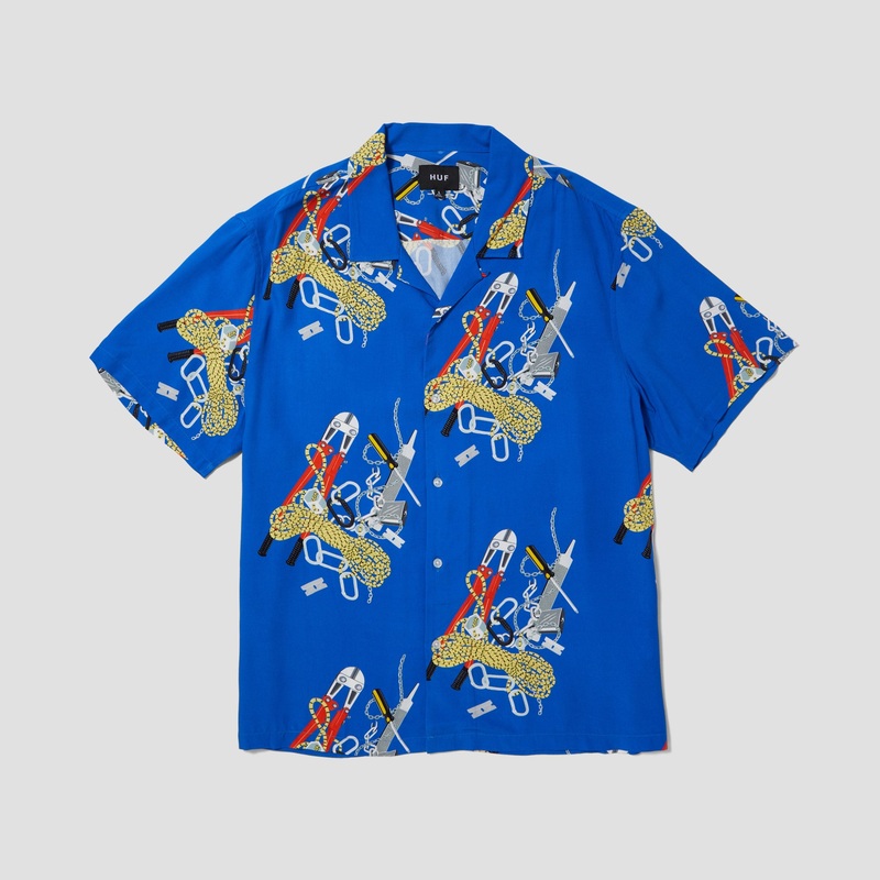 HUF Skidrokyo Resort Shirt Royal Medium