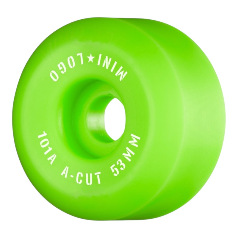 Mini Logo Skateboard Wheels A-cut “2” 53mm 101A Green 53mm