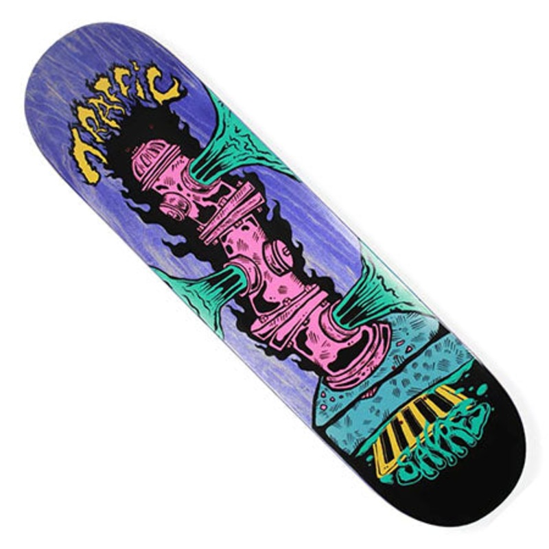 Traffic Skateboards James Sayres Fire Hazard Deck Assorted Woodgrain 8.25 x 31.875 WB:14.38