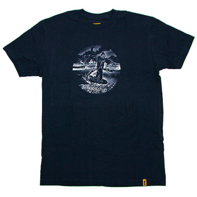 Volume 4 Reaper Wave T Shirt Navy Medium
