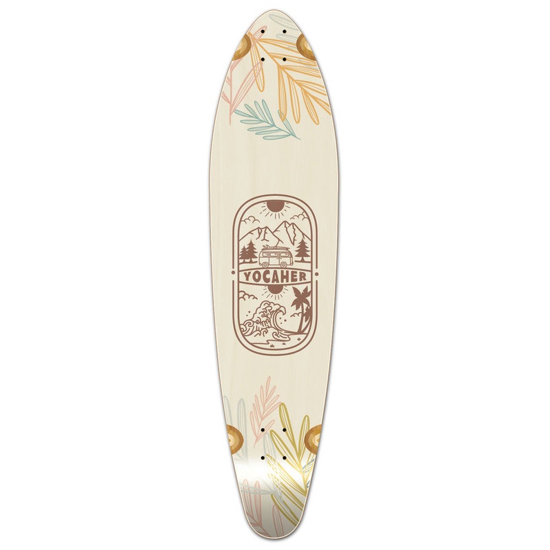 Yocaher  Adventure Colored 40″ Kicktail Longboard Deck