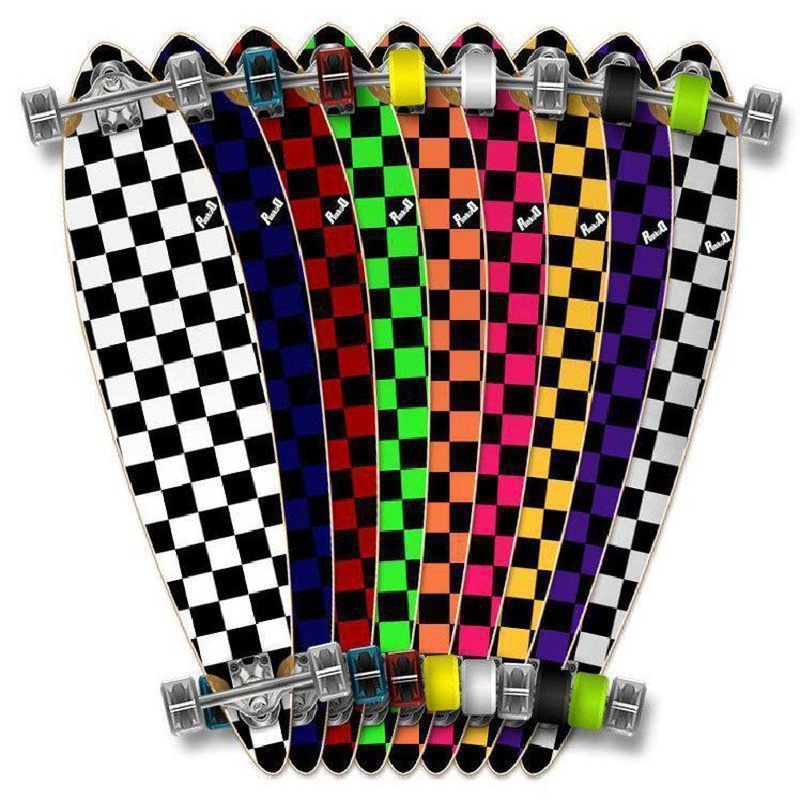 Pintail Longboard 40 inch Checkered from Punked – Complete White