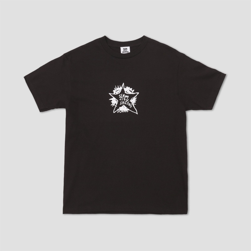 Slam City Skates Swank Star T-Shirt Black / White Small