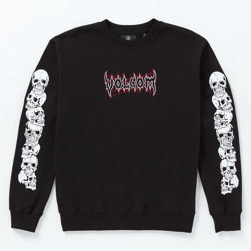 Volcom Stone Lord Crew Sweatshirt Medium Black