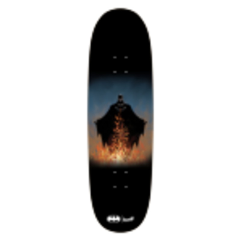 WELCOME X BATMAN BAT FLAMES ON BOLINE  9.5″ SKATEBOARD DECK