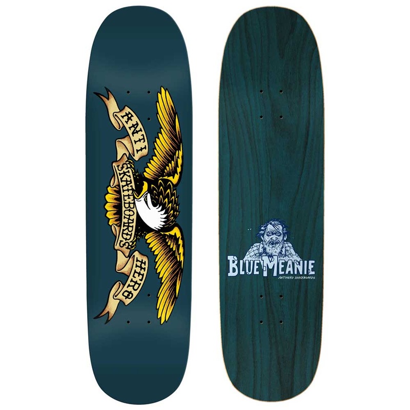 Anti Hero Team Shaped Eagle Blue Meanie Skateboard Deck 8.75″ Deck Only 8.75