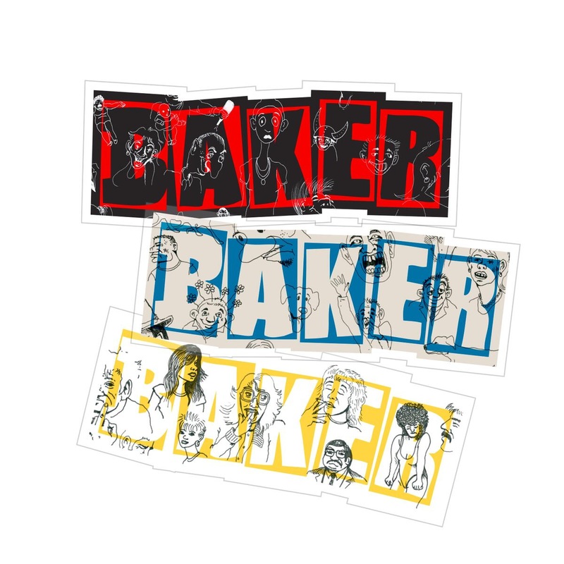 Baker Logo Sketch Sticker Yellow