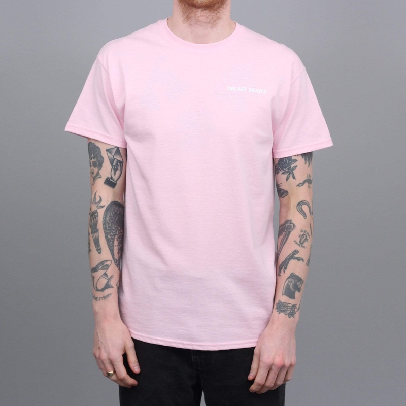 Blast Skates Mascot Logo T-Shirt Light Pink Small
