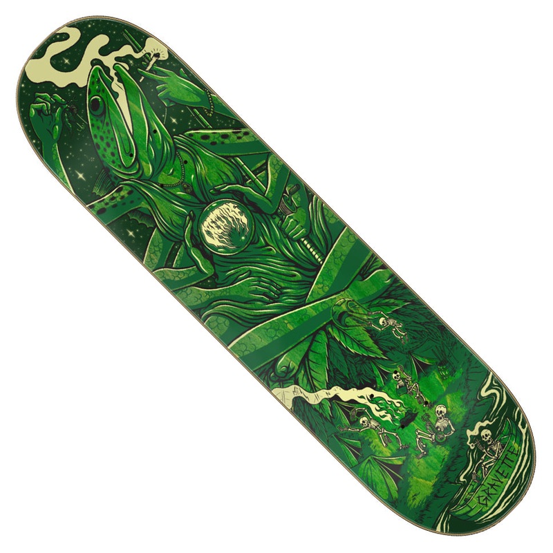Creature Skateboards David Gravette Creashia Pro Deck Green 8.3 x 32.2 WB:14.5