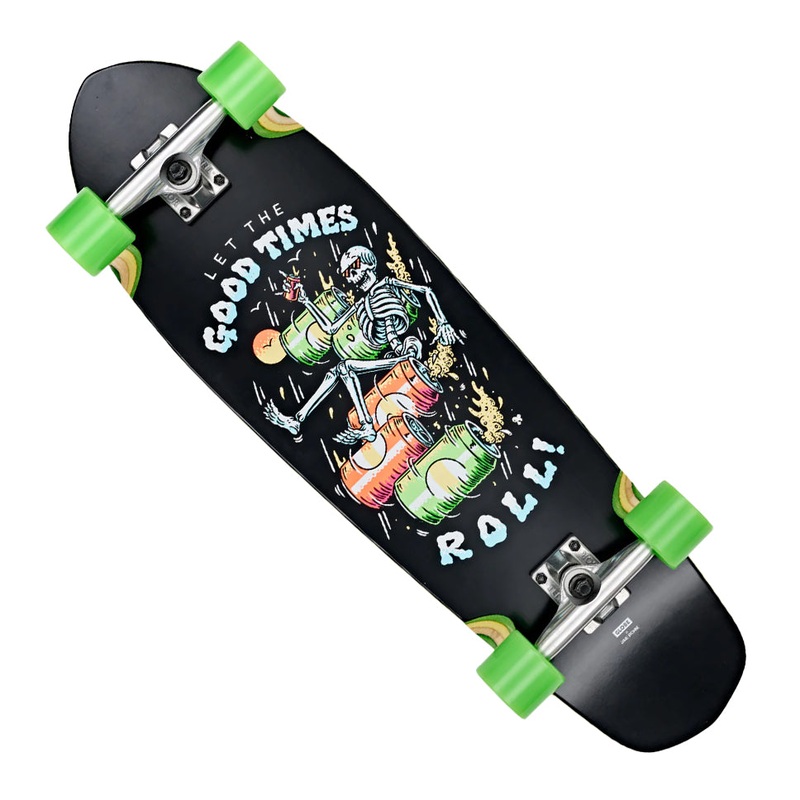Globe Footwear Big Blazer Good Time Cruiser Complete Skateboard Black 9.125 x 32 WB:17.75