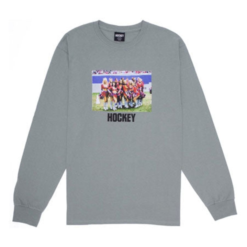 Hockey Cheerleader Long Sleeve T Shirt Stonewashed Green Large