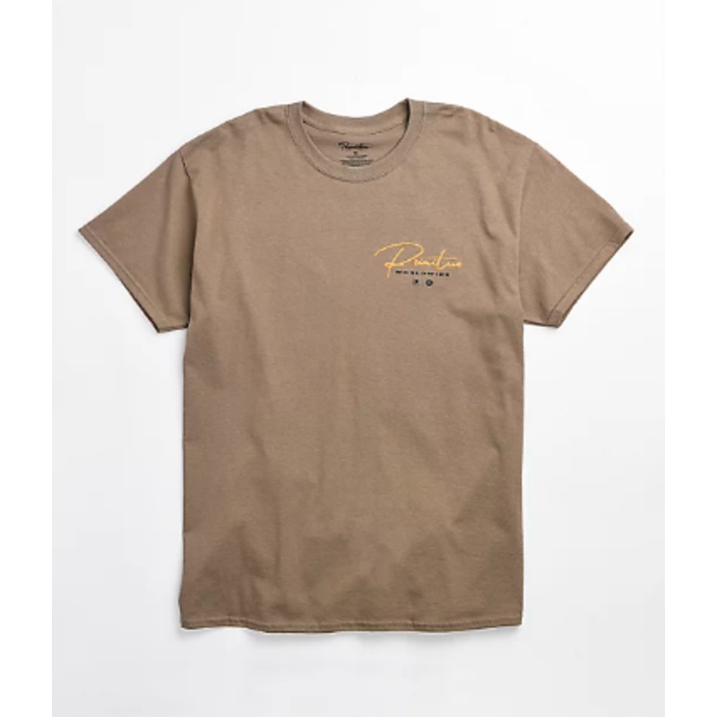 Primitive Kingdom Tee Safari Green Brown Medium Medium