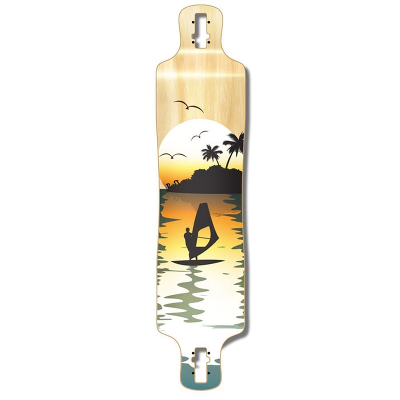 Punked Lowrider Surfer Natural Longboard Deck Deck