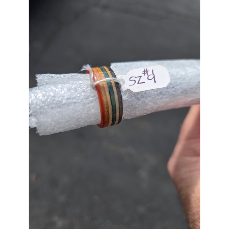 Recycled Bo-Tuff Skateboard Ring SIZE 9 (#1)