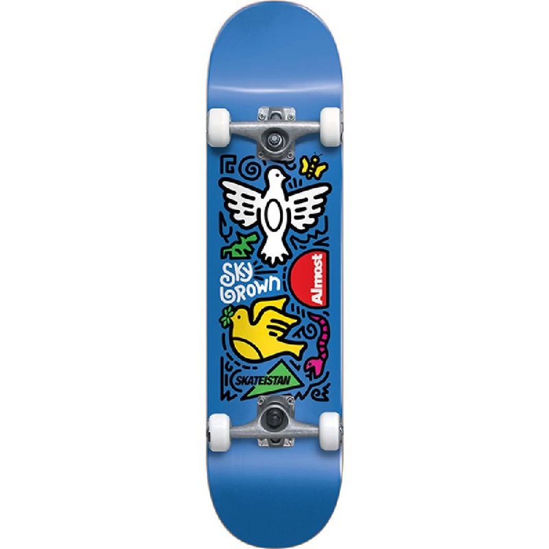 Almost Sky Skateistan Doodle Blue 7.5″ Skateboard Complete