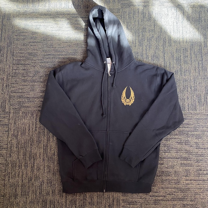 Cal Skate “Slasher-Zip Hoody” Dark Navy/Gold Small