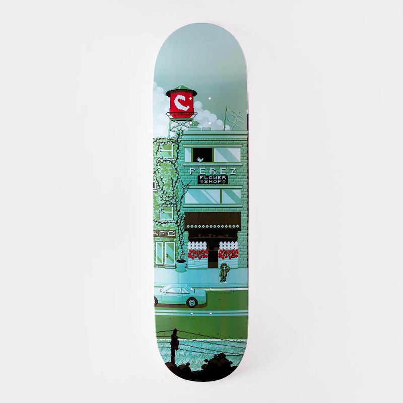 Chocolate 8.4″ Pixel City Stevie Perez Deck – Green