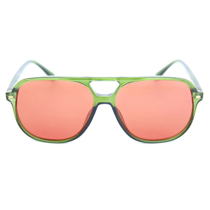 Happy Hour The Duke Sunglasses Moss Green/Orange