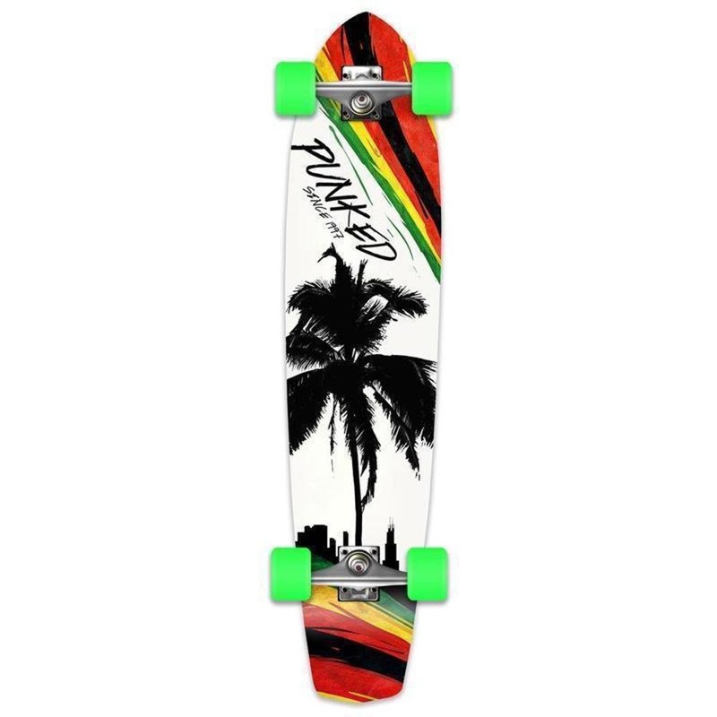 Palm City Rasta 36″ Slimkick Longboard from Punked – Complete Complete