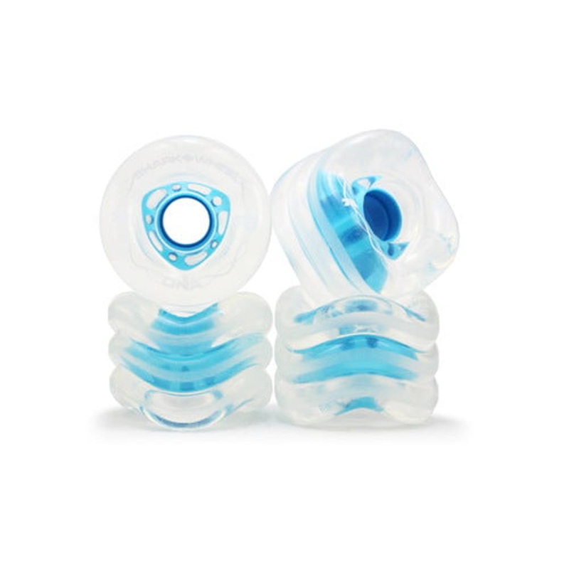 Shark Wheel DNA Clear with Blue Hub DNA 72mm 78a Longboards Wheels