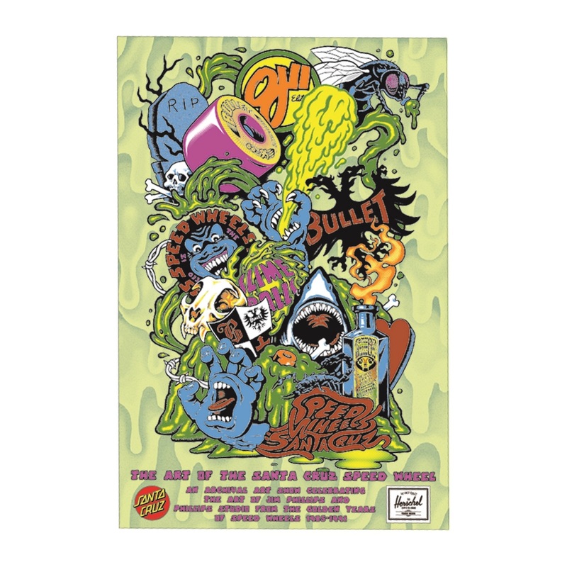 The Art Of Speed Wheels Show Santa Cruz Poster (25 Pack) No Color Pack of 25
