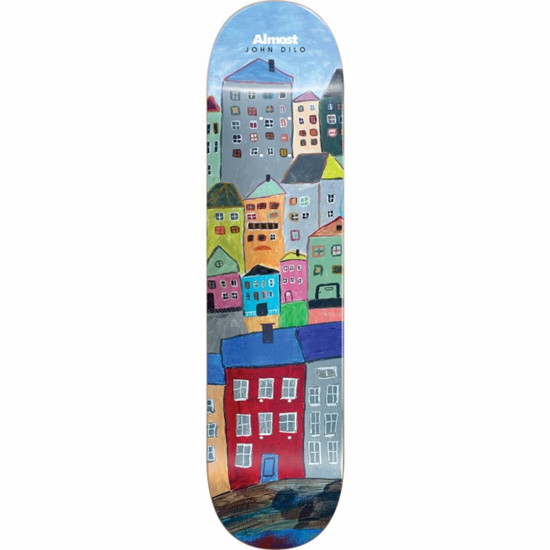 Almost John Dilo Places Left R7 8.12″ Skateboard Deck Deck