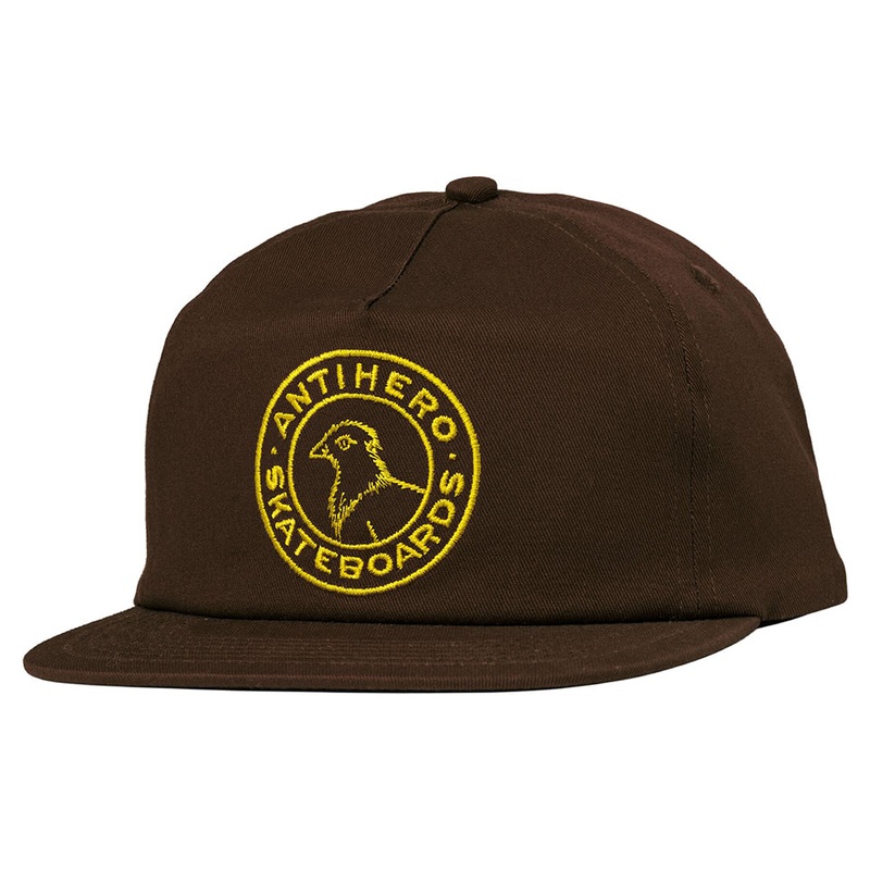 Anti-Hero Basic Pigeon Round Snap-Back Hat Dark Brown One Size Fits All