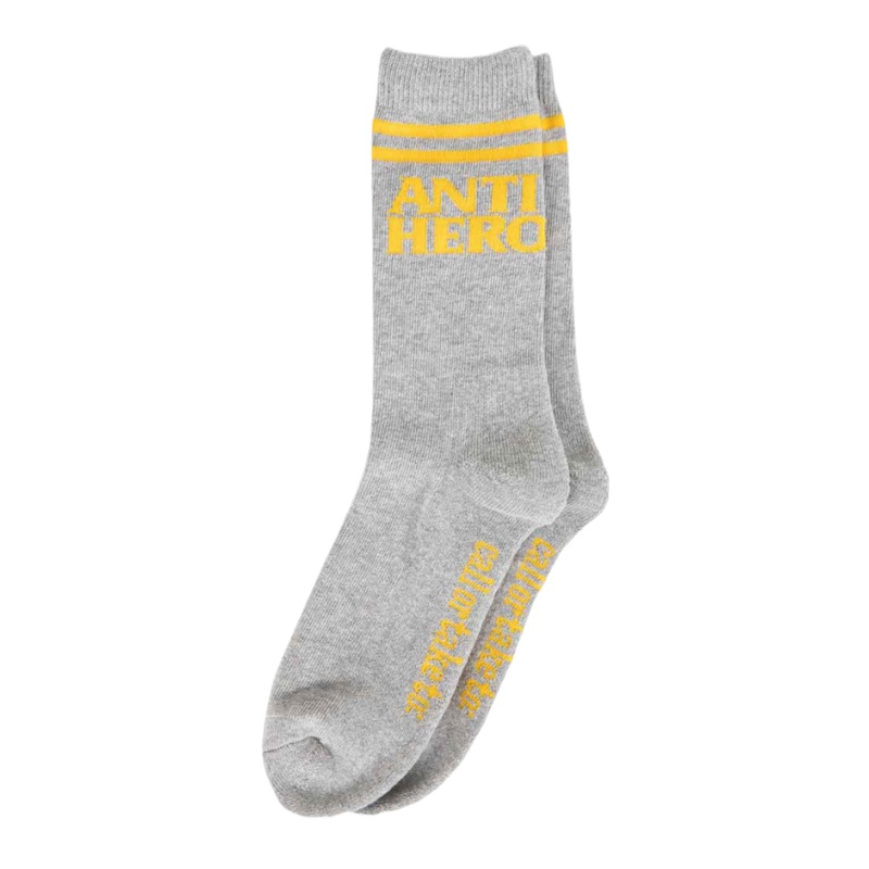 Antihero Blackhero If Found Crew Socks – Heather/Yellow OS
