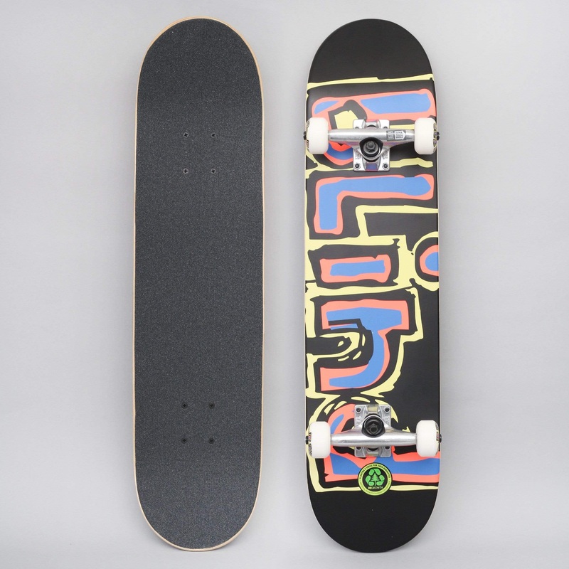 Blind 7.75 Matte OG FP Complete Skateboard Yellow / Red / Blue
