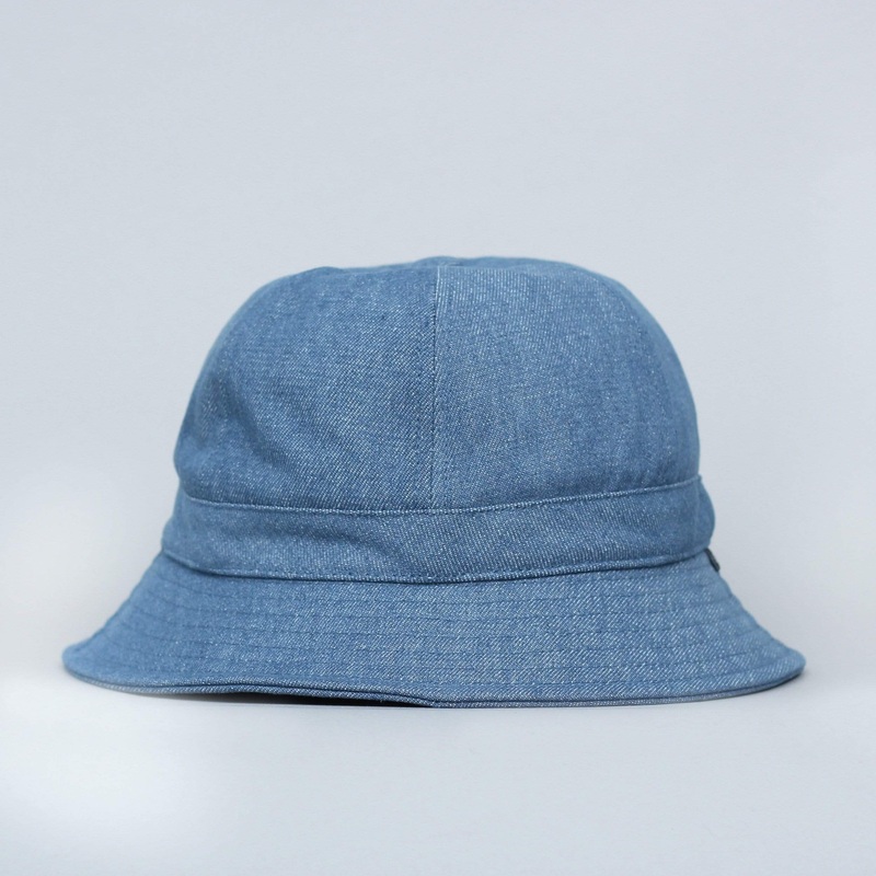 Brixton Banks II Bucket Hat Blue Washed Denim Small