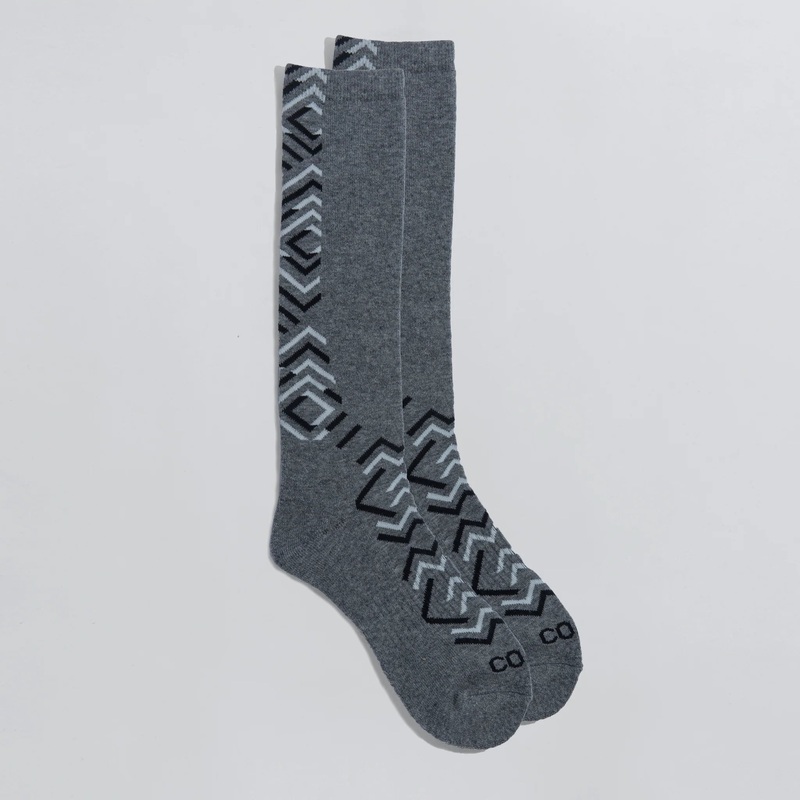 Coal Lightweight Snow Sock Grey Linework SM/MD