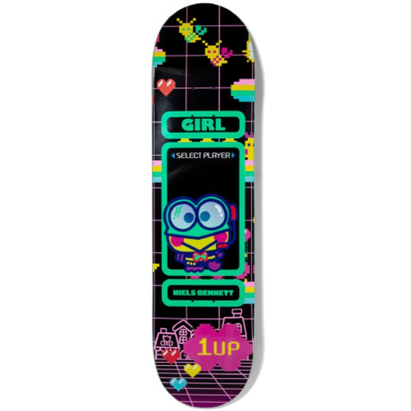 Girl X Sanrio Niels Bennett Kawaii Arcade Skateboard Deck 8.25″ 8.25″