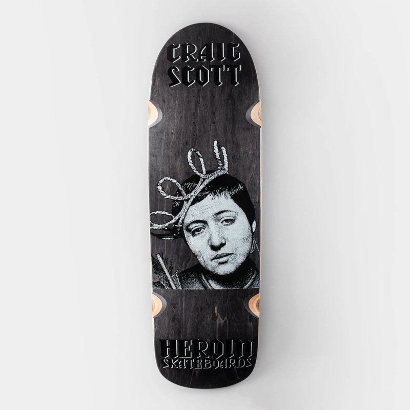 Heroin 9.5″ Craig Questions Joan Deck – Black Stain 9.5″