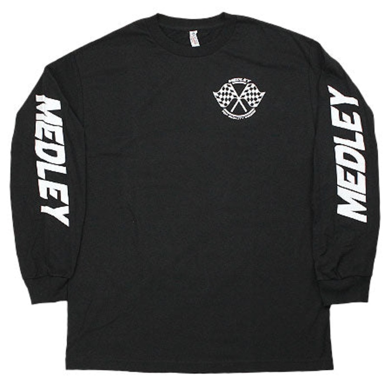 Medley Final Lap Long Sleeve T Shirt Black Extra Large