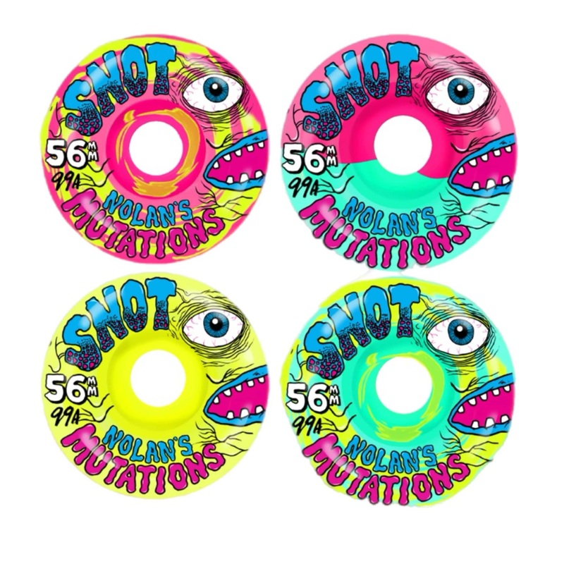 SNOT SKATEBOARD WHEELS NOLAN’S MUTATIONS 56MM 99A
