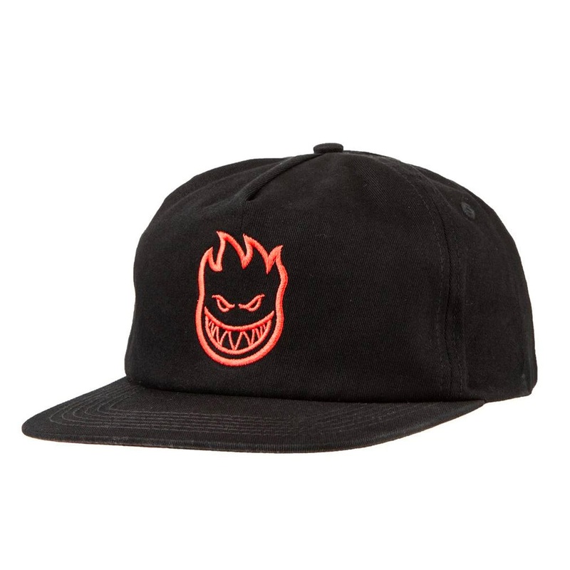 Spitfire Bighead Snapback Hat Black / Red