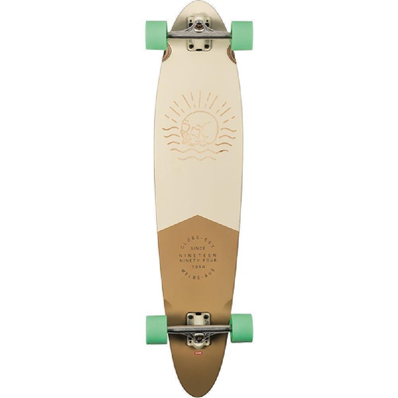 Globe Off White Mustard 40 inch Pin Tail Longboard Complete