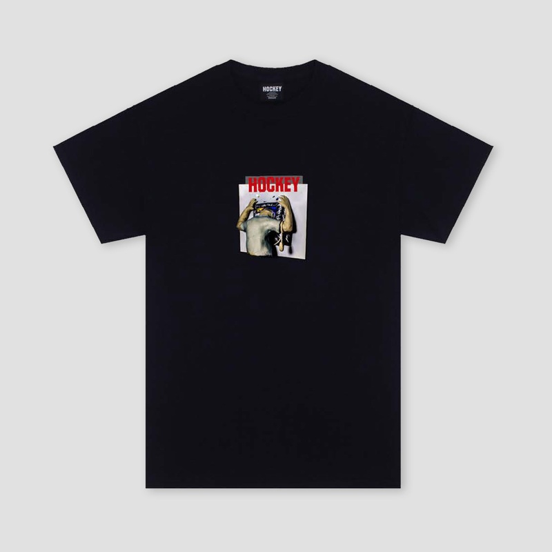 Hockey Screen Time T-Shirt Black Small