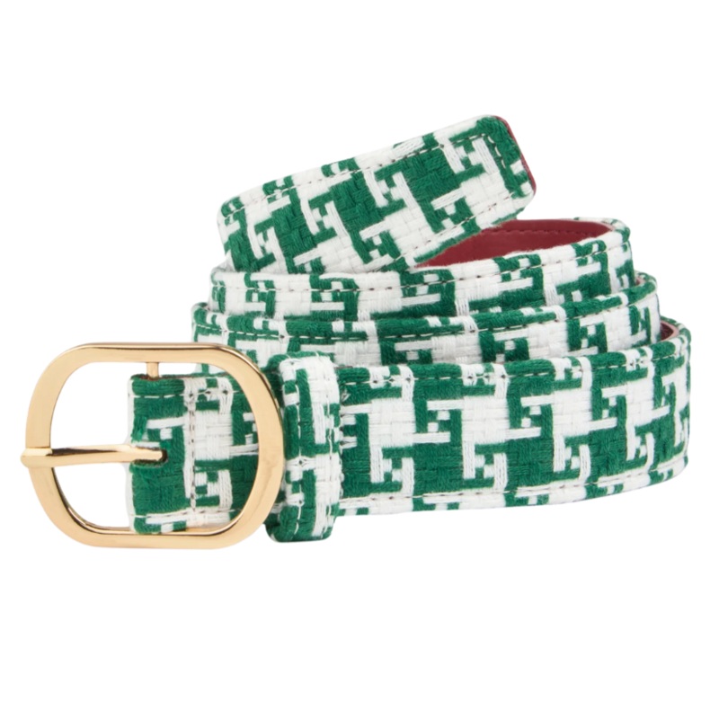 Loosey Loves You x Rassvet Houndstooth Belt Green/White